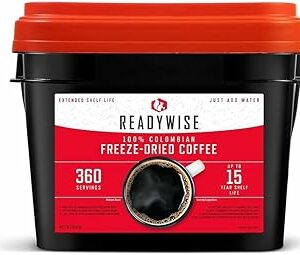 ReadyWise, 360 Portions, Seau De Café, Lyophilisé, Jusqu'à 15 Ans De Conservation, Nourriture D'Urgence