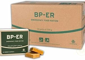Emergency Food, Nourriture d'urgence BP ER Elite 24 unités de 500 grammes Nourriture Longue durée pour Le Plein air, Le Camping et Les Situations de Crise (sans BPA et Halal)