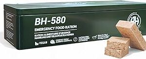 BH-580 Rations d'urgence - 9 sachets individuels de 100 g (blé et avoine) - Aliment de survie extérieur avec 20 ans de durée de conservation, végétalien. (1 box)
