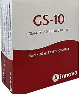 Emergency Food GS-10 Global Survivor Carton géant de 12 x 500 grammes Unité - Nourriture d'urgence MRE - ration de combat | Barres énergétiques de très longue conservation