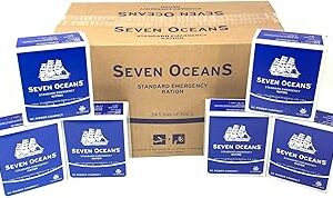 Seven Oceans Lot de rations de survie pour 2 mois, biscuits longue durée 24 x 500 g