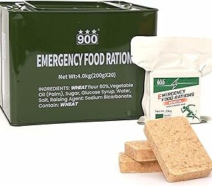 Barres de rationnement alimentaire d'urgence - saveur Hardtack originale, 15 jours de repas d'urgence Survival Foods Bars, fournitures d'urgence, longue durée de conservation