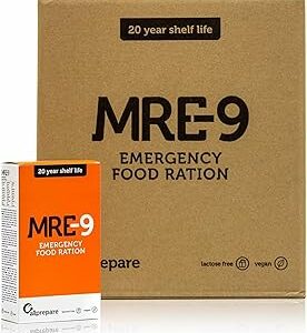 Allprepare MRE-9 | Ration d'urgence de 24 Jours | Durée de Conservation de 20 Ans | Vitamines supplémentaires | 24x500g Alimentation d'urgence