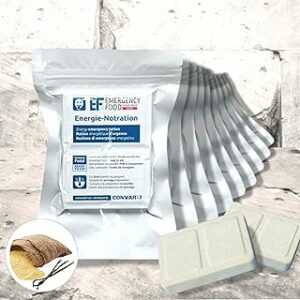 CONVAR-7 Pack barre énergétique EMERGENCY FOOD, pour sport et activités de plein air, nourriture pour situations d'urgence ration de survie. Goût semoule/vanille emballage compact longue conservation