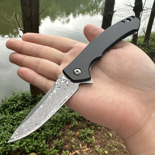 Couteau Damas TQ1001 Pliant